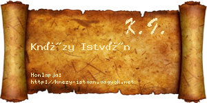 Knézy István névjegykártya