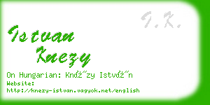 istvan knezy business card